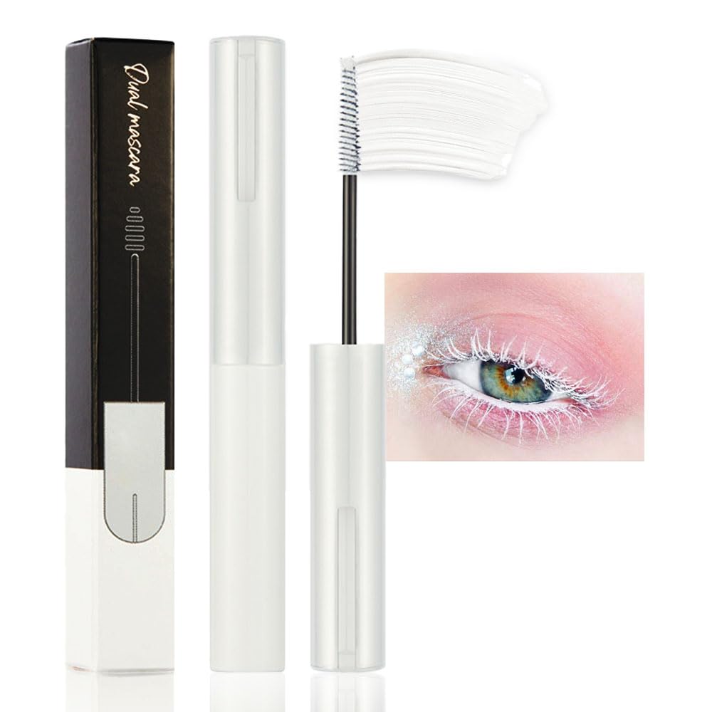 Colored Colorful Waterproof Mascara for Eyelashes Set,Blue White Black Brown Purple Long lasting Charming Voluminous Cruelty Free Vegan Eye Makeup