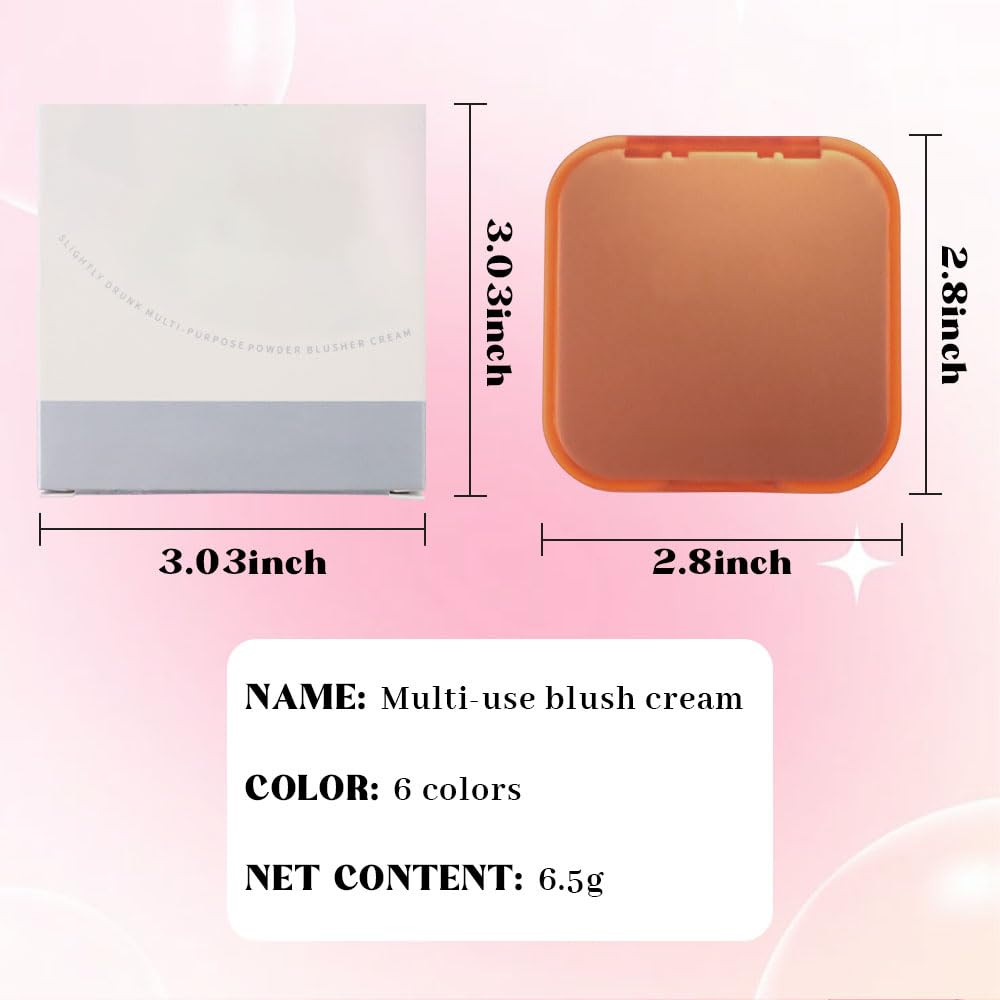 Hot Pink Cream Blush on Face for Women Cheeks Makeup Palettes, Matte Single Pink Creamy Blushes for Cheek and Contour Highlighter Make up Palette, Natural, Vegan & Cruelty-Free, #06