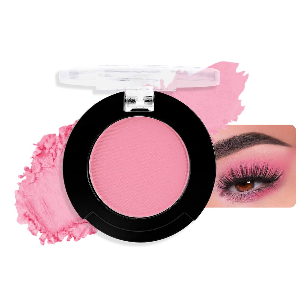 Single Matte Eyeshadow Makeup, Cream to Powder Monochrome Eye Shadow for Older Women, Daily Evening Girls Eyeshadow Palette Gift, sombras para ojos, Mini Vegan Travel Eye, #14