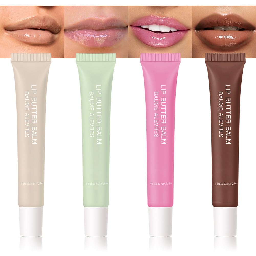 Tinted Lip Balm Serum Makeup, Squeeze Hydrating Tint Lips Balms Serum Cosmetic, Women Care Glossy Nourishing Plumping Lip Stain Gloss Lipstick, Suitable for dry lips, Long-Lasting Color 08