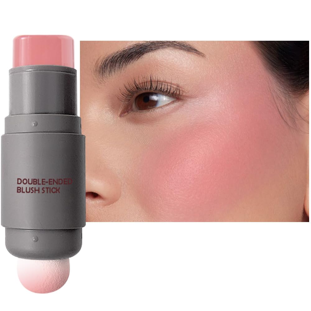 Matte Blush Cream Quads Makeup Palette, Blushes for Older Women Lip and Cheek Dual Blush Palette, Natural Lasting Pinkish Light Peach Light Brown and Orange Red, Paleta de rubor 4 colores