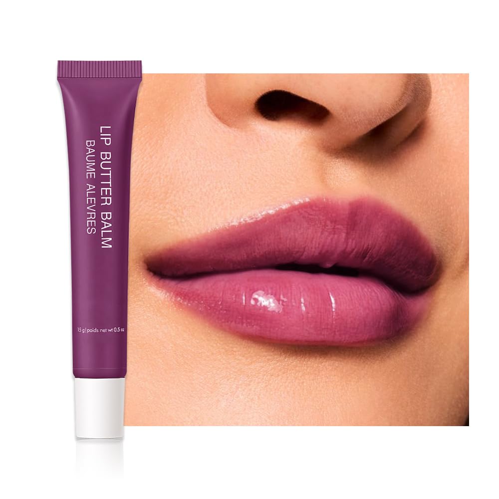 Tinted Lip Balm Serum Makeup, Squeeze Hydrating Tint Lips Balms Serum Cosmetic, Women Care Glossy Nourishing Plumping Lip Stain Gloss Lipstick, Suitable for dry lips, Long-Lasting Color 08