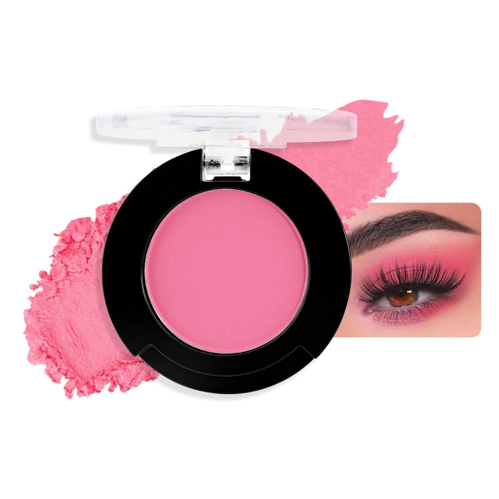 Single Matte Eyeshadow Makeup, Cream to Powder Monochrome Eye Shadow for Older Women, Daily Evening Girls Eyeshadow Palette Gift, sombras para ojos, Mini Vegan Travel Eye, #14