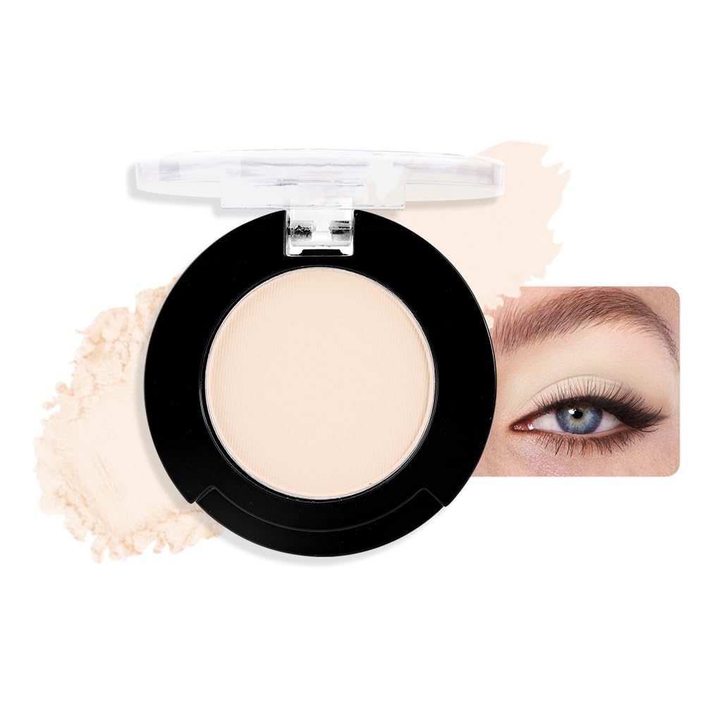 Single Matte Eyeshadow Makeup, Cream to Powder Monochrome Eye Shadow for Older Women, Daily Evening Girls Eyeshadow Palette Gift, sombras para ojos, Mini Vegan Travel Eye, #14