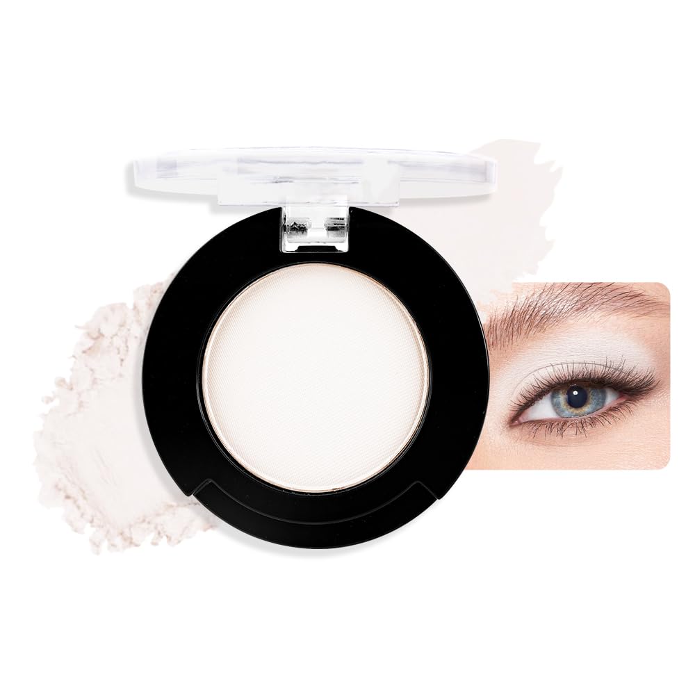 Single Matte Eyeshadow Makeup, Cream to Powder Monochrome Eye Shadow for Older Women, Daily Evening Girls Eyeshadow Palette Gift, sombras para ojos, Mini Vegan Travel Eye, #14