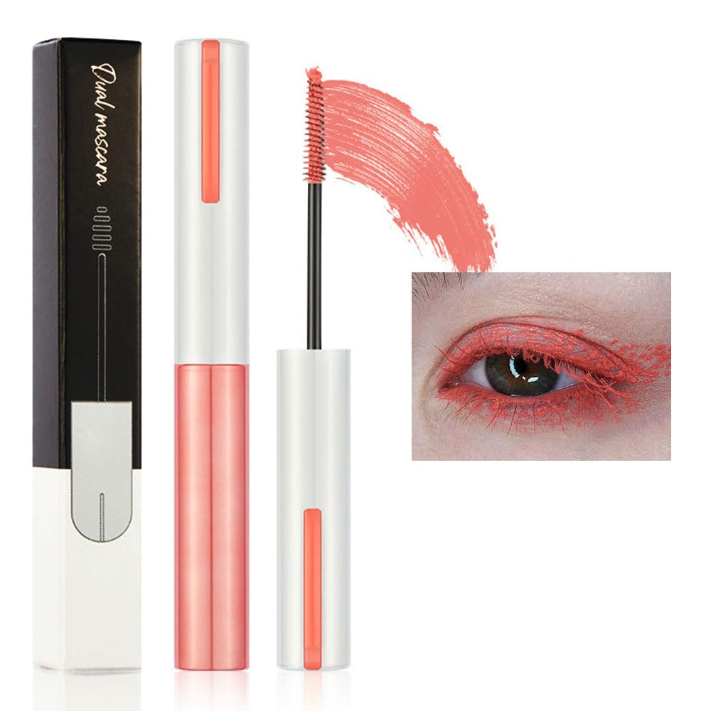 Colored Colorful Waterproof Mascara for Eyelashes Set,Blue White Black Brown Purple Long lasting Charming Voluminous Cruelty Free Vegan Eye Makeup