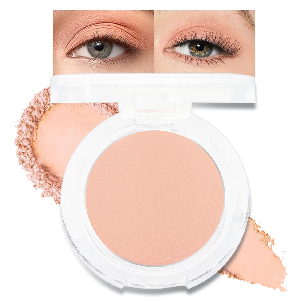 Single Matte Eyeshadow Makeup, Cream to Powder Monochrome Eye Shadow for Older Women, Daily Evening Girls Eyeshadow Palette Gift, sombras para ojos, Mini Vegan Travel Eye, #14