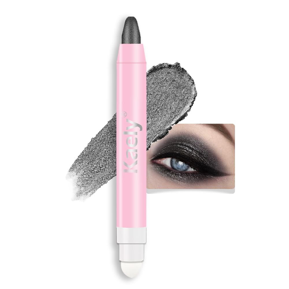 Kaely 2in1 Cream Eye Shadow Brightener Sticks for Eyes, Pencil Eyeshadow Applicator Stick Waterproof Pigmented, Eye Shadow Palette Highlighter Makeup, sombras para ojos, 17 Champagne Shimmer
