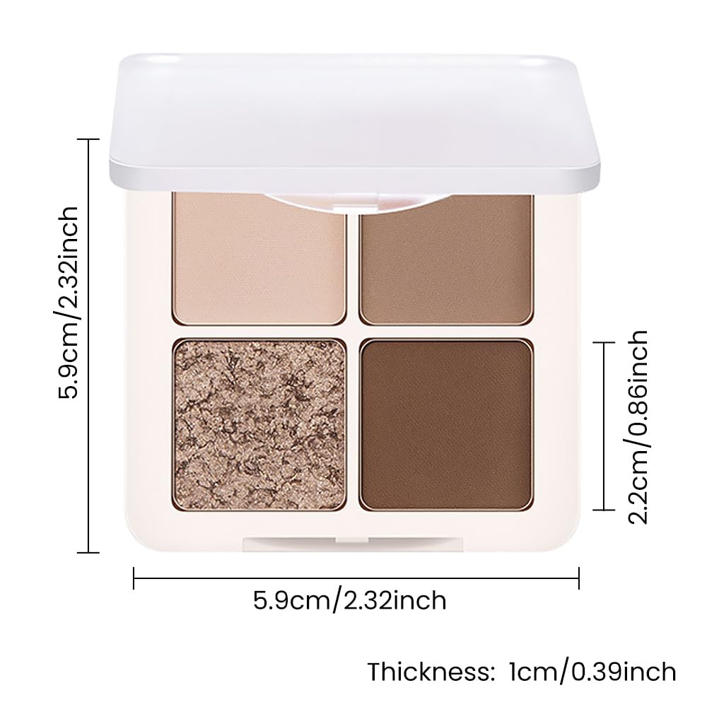 6 Colors Mini Naked Eyeshadow Makeup Palette, Neutral Nude Eye Shadow, Pink&Purple& Brown Matte Make Up Pallet with Mirror Highly Pigmented Long Lasting Waterproof Travel Size Gift Kit (Pink)
