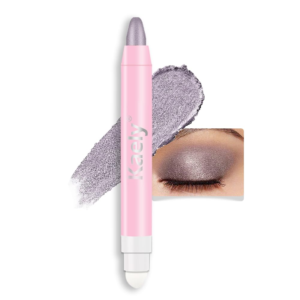 Kaely 2in1 Cream Eye Shadow Brightener Sticks for Eyes, Pencil Eyeshadow Applicator Stick Waterproof Pigmented, Eye Shadow Palette Highlighter Makeup, sombras para ojos, 17 Champagne Shimmer
