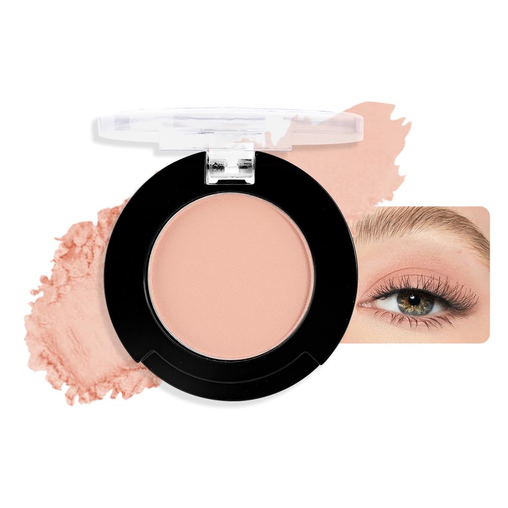 Single Matte Eyeshadow Makeup, Cream to Powder Monochrome Eye Shadow for Older Women, Daily Evening Girls Eyeshadow Palette Gift, sombras para ojos, Mini Vegan Travel Eye, #14