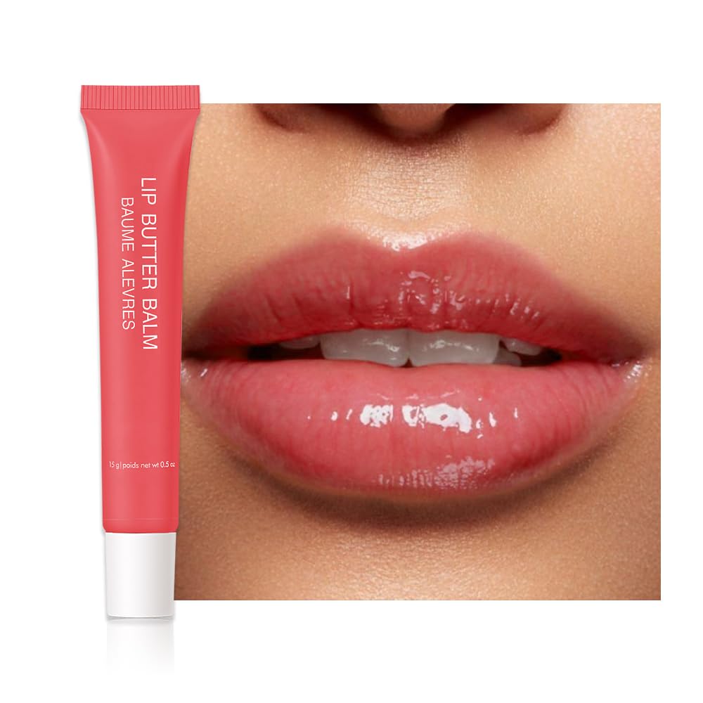 Tinted Lip Balm Serum Makeup, Squeeze Hydrating Tint Lips Balms Serum Cosmetic, Women Care Glossy Nourishing Plumping Lip Stain Gloss Lipstick, Suitable for dry lips, Long-Lasting Color 08