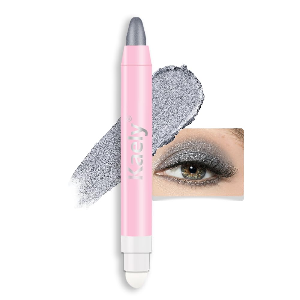 Kaely 2in1 Cream Eye Shadow Brightener Sticks for Eyes, Pencil Eyeshadow Applicator Stick Waterproof Pigmented, Eye Shadow Palette Highlighter Makeup, sombras para ojos, 17 Champagne Shimmer