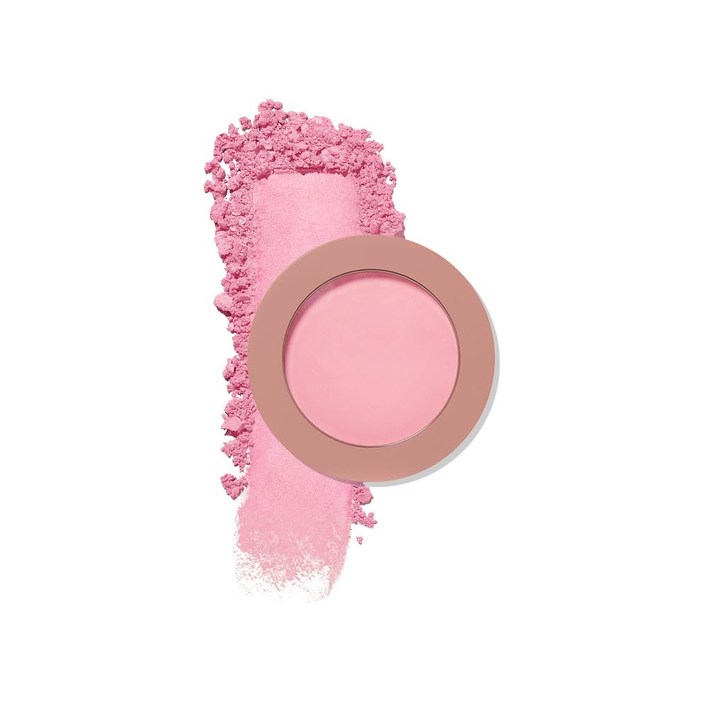 Single Soft Rose Pink Matte Powder Blush Palette Face Makeup, Blush for Looks Younger Cheeks, Monochrome Cream Blushes Lightweight Long Lasting, Blush for Women All Skin Tones Paleta de, 01