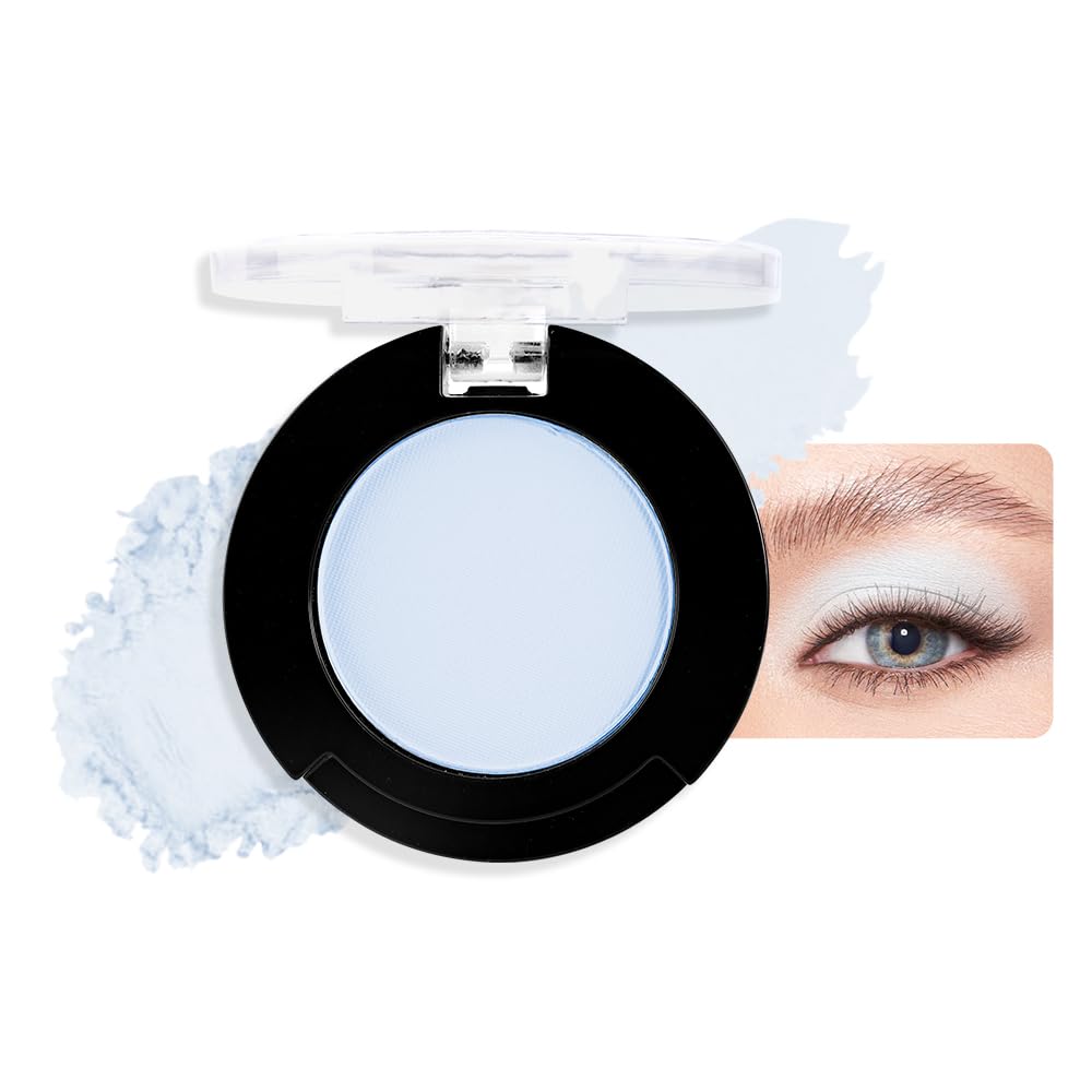 Single Matte Eyeshadow Makeup, Cream to Powder Monochrome Eye Shadow for Older Women, Daily Evening Girls Eyeshadow Palette Gift, sombras para ojos, Mini Vegan Travel Eye, #14