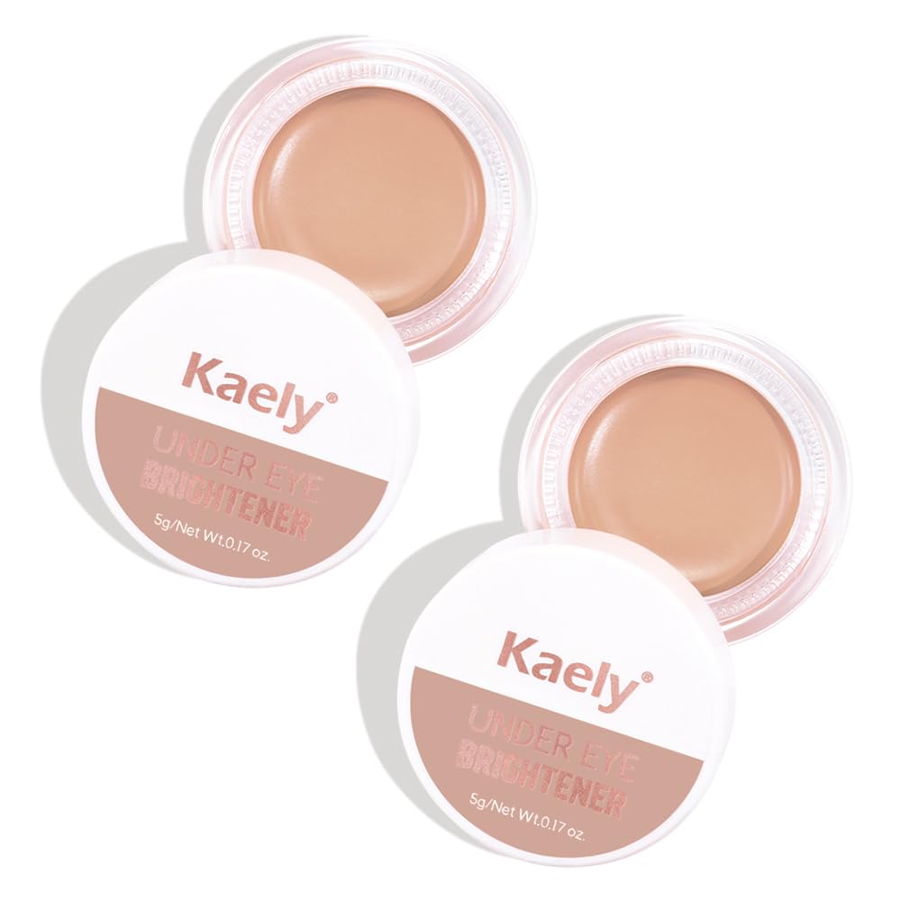 Kaely under Eye Brightener,Conceal Brighten Dark Circles,Color Correcting Pot Concealer for Dark Circles,corrector de ojeras,Waterproof,Anti-Aging,Vegan Makeup & Cruelty-Free,01 Light Rose