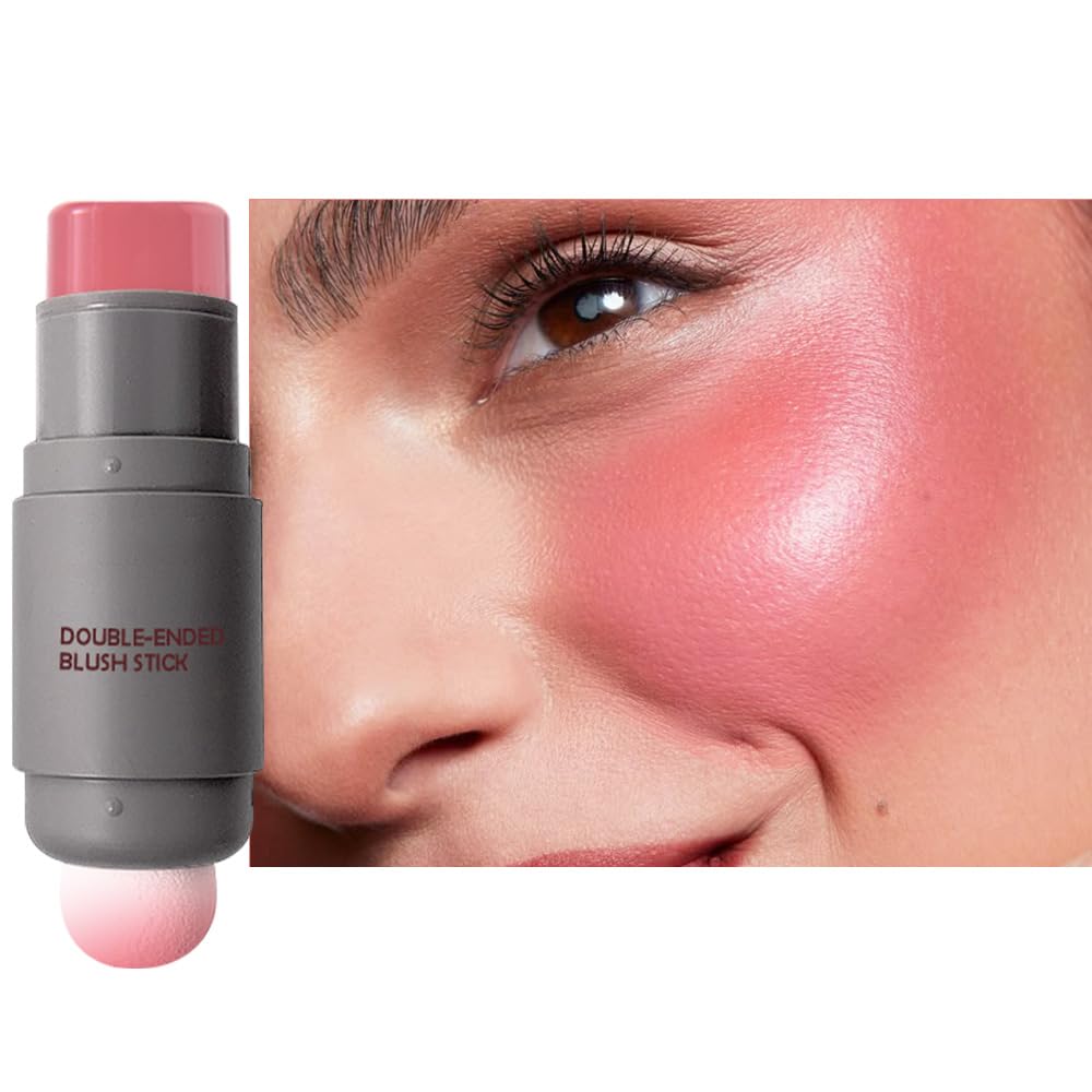 Matte Blush Cream Quads Makeup Palette, Blushes for Older Women Lip and Cheek Dual Blush Palette, Natural Lasting Pinkish Light Peach Light Brown and Orange Red, Paleta de rubor 4 colores