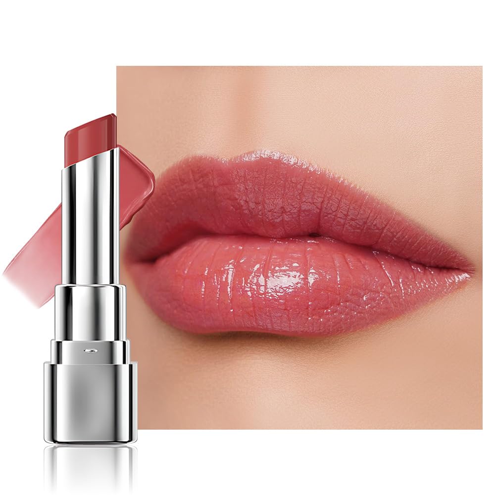 Tinted Lip Balm Moisturizing Lipstick – Soft Pale Pink Sheer Hydrating Lip Color for Dry Lips – Nourishing Lip Balm for All Women with a Subtle Natural Scent (S01 Spring)
