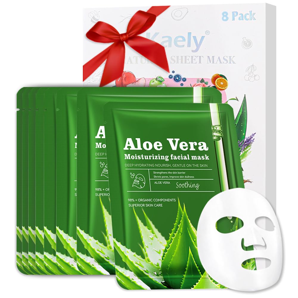 Face Sheet Mask Skincare,Hydrating Spa Face Mask For Sensitive Skin,Moisturize,Nourish for All Skin Types,Natural Skin Care Spa Face Mask for Women Men Girls,Pack of 10