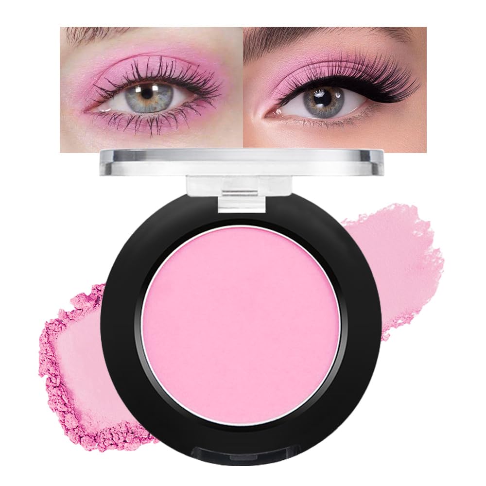 Single Matte Eyeshadow Makeup, Cream to Powder Monochrome Eye Shadow for Older Women, Daily Evening Girls Eyeshadow Palette Gift, sombras para ojos, Mini Vegan Travel Eye, #14