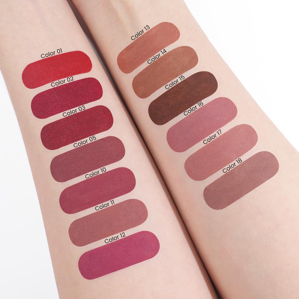 Kaely Dark Brown Gradient Matte Lip Liner Pencil & Lipstick Crayon Combo for Women, 2in1 Flawless Contour Gradual Ombre Effect Lip Pencil Makeup Waterproof, labiales mate 24 horas originales, 15