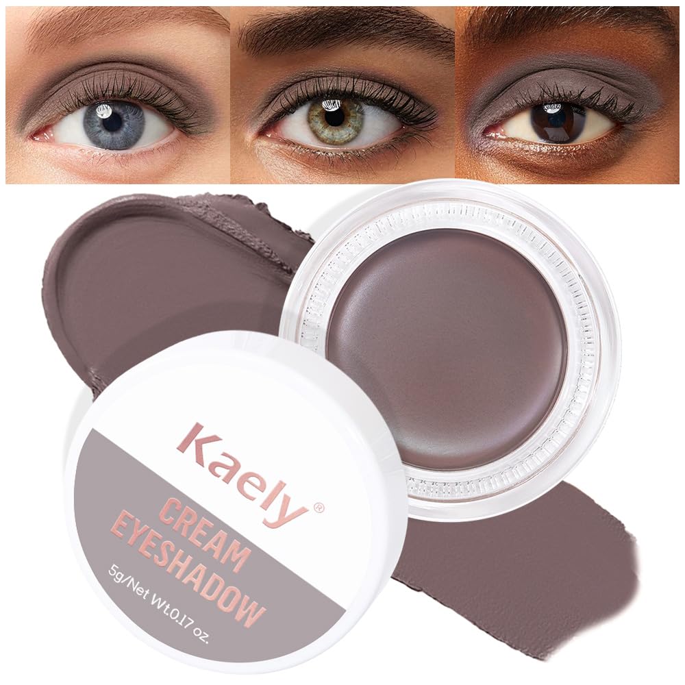 Kaely Cream Single Eyeshadow Makeup, Golden Tan Antique Rose Shimmer Highly Pigmented Monochrome Eye Shadow Pallette, Waterproof Natural Mini Eyeshadow Brightener, sombras en crema para ojos, R02