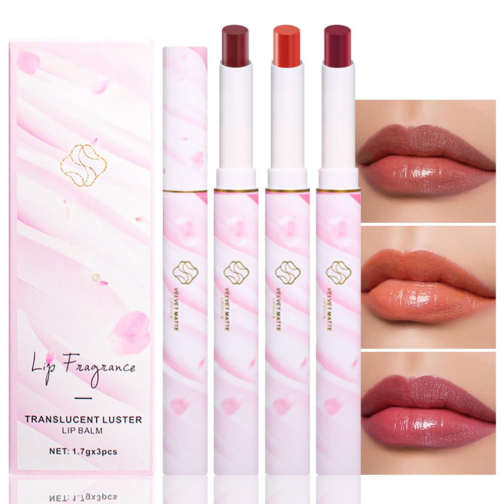 evpct 3Pcs Dark Deep Orange Brown Coffee Nude Matte Lipstick Sets for Women 24 Hour Matt Matte Lipstick Long Lasting Waterproof and Smudge Proof Fall Color Lipstick Shades Dark Brown Lip Liner Set 02