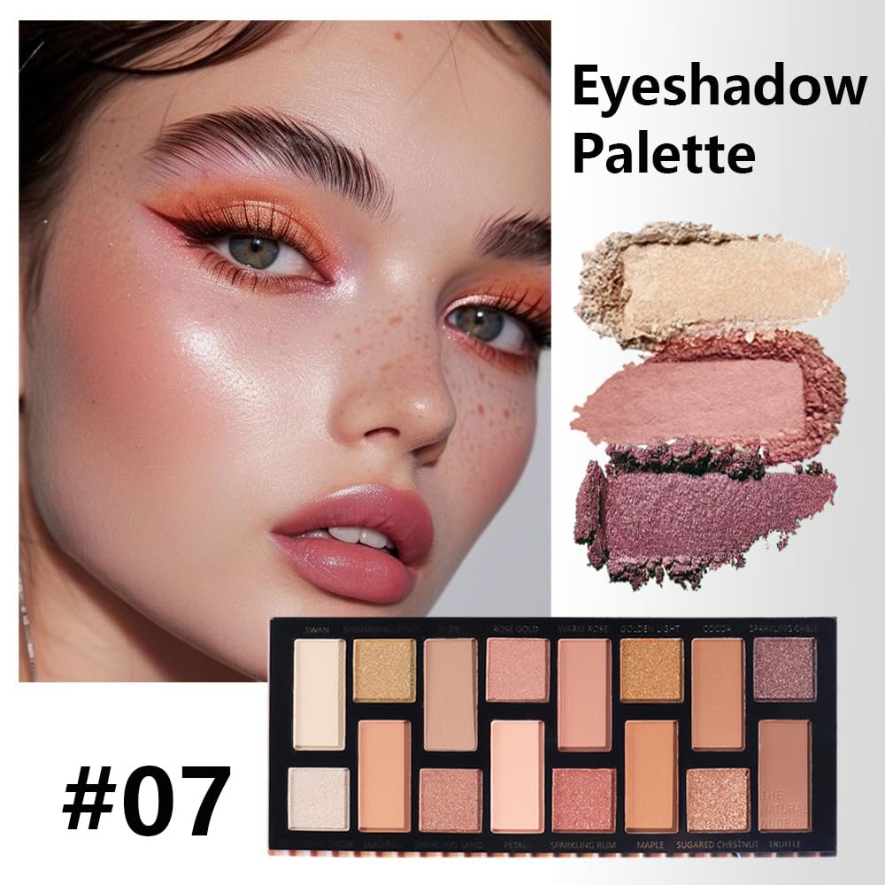 6 Colors Mini Naked Eyeshadow Makeup Palette, Neutral Nude Eye Shadow, Pink&Purple& Brown Matte Make Up Pallet with Mirror Highly Pigmented Long Lasting Waterproof Travel Size Gift Kit (Pink)