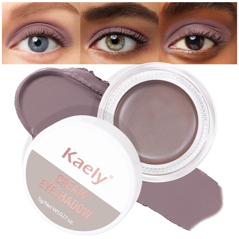 Kaely Cream Single Eyeshadow Makeup, Golden Tan Antique Rose Shimmer Highly Pigmented Monochrome Eye Shadow Pallette, Waterproof Natural Mini Eyeshadow Brightener, sombras en crema para ojos, R02