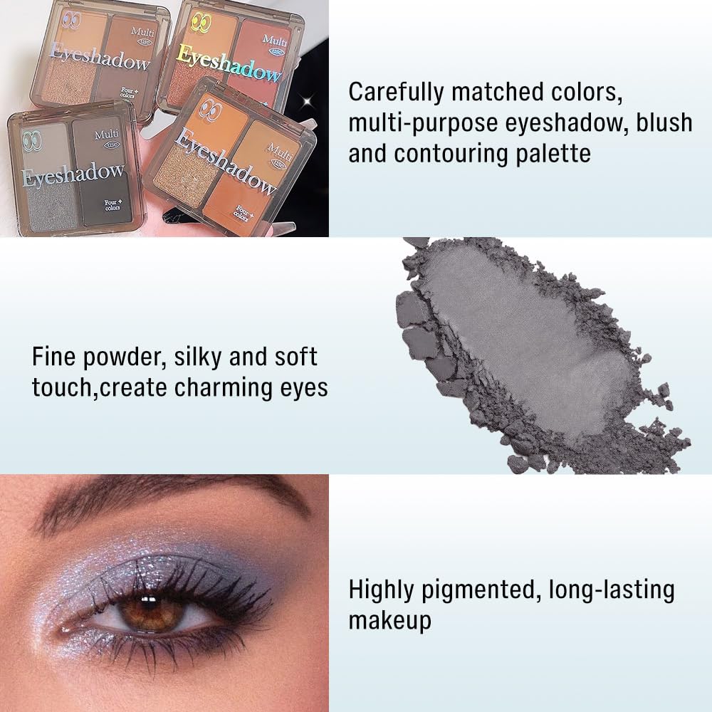 6 Colors Mini Naked Eyeshadow Makeup Palette, Neutral Nude Eye Shadow, Pink&Purple& Brown Matte Make Up Pallet with Mirror Highly Pigmented Long Lasting Waterproof Travel Size Gift Kit (Pink)