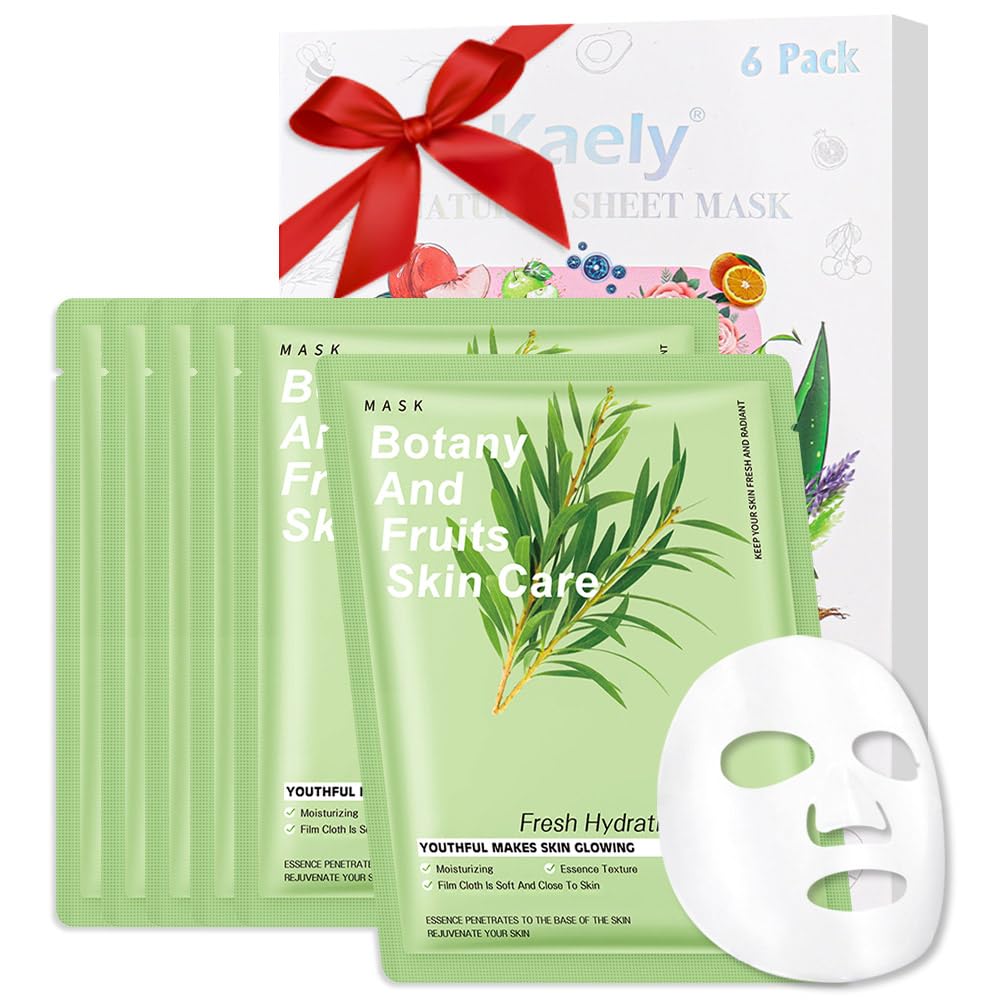 Kaely 10 Pack Variety Sheet Masks,Spa Party Face Masks for Kids Skin Care,Facial Mask Skincare Set Korean,Moisturize,Brighten,Nourish for All Skin Types,Birthday Gifts for Women Men Girls,Set01