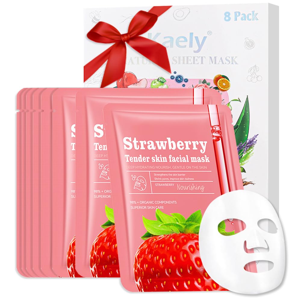 Face Sheet Mask Skincare,Hydrating Spa Face Mask For Sensitive Skin,Moisturize,Nourish for All Skin Types,Natural Skin Care Spa Face Mask for Women Men Girls,Pack of 10