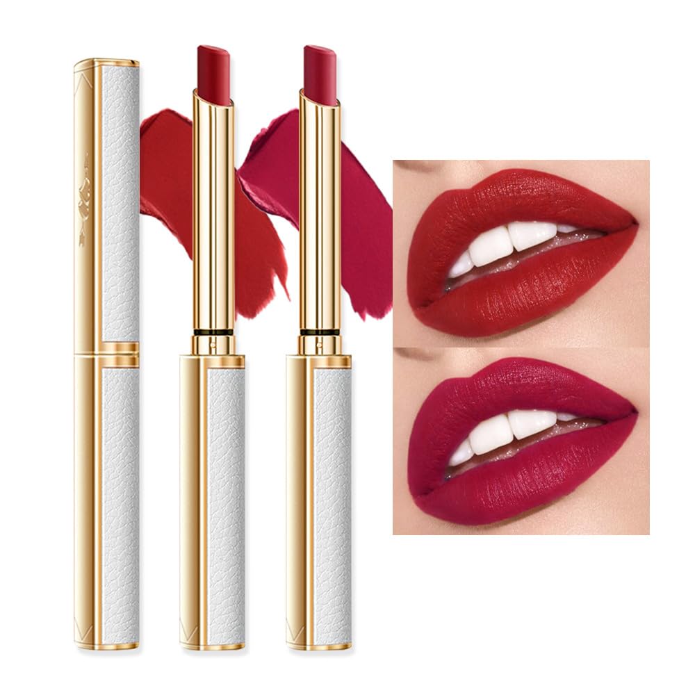 Moisturizing and Silky Velvet Lipstick Pack Set, Matte Longwear Waterproof Smooth Color Lip Crayon - Nourishing Lipstick Lipgloss Lip Stain