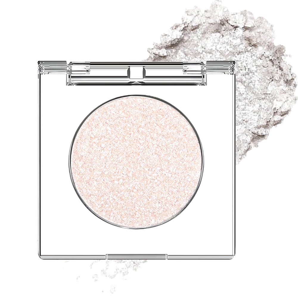 Single Gold Brown Glitter Shimmer Eyeshadow,Bright High Pigment Intense Monochrome Eye Shadow,Buildable Sparkly Eye Glitter Shimmer Finish,24 Hour Eye Makeup Longwear Waterproof,Blendable