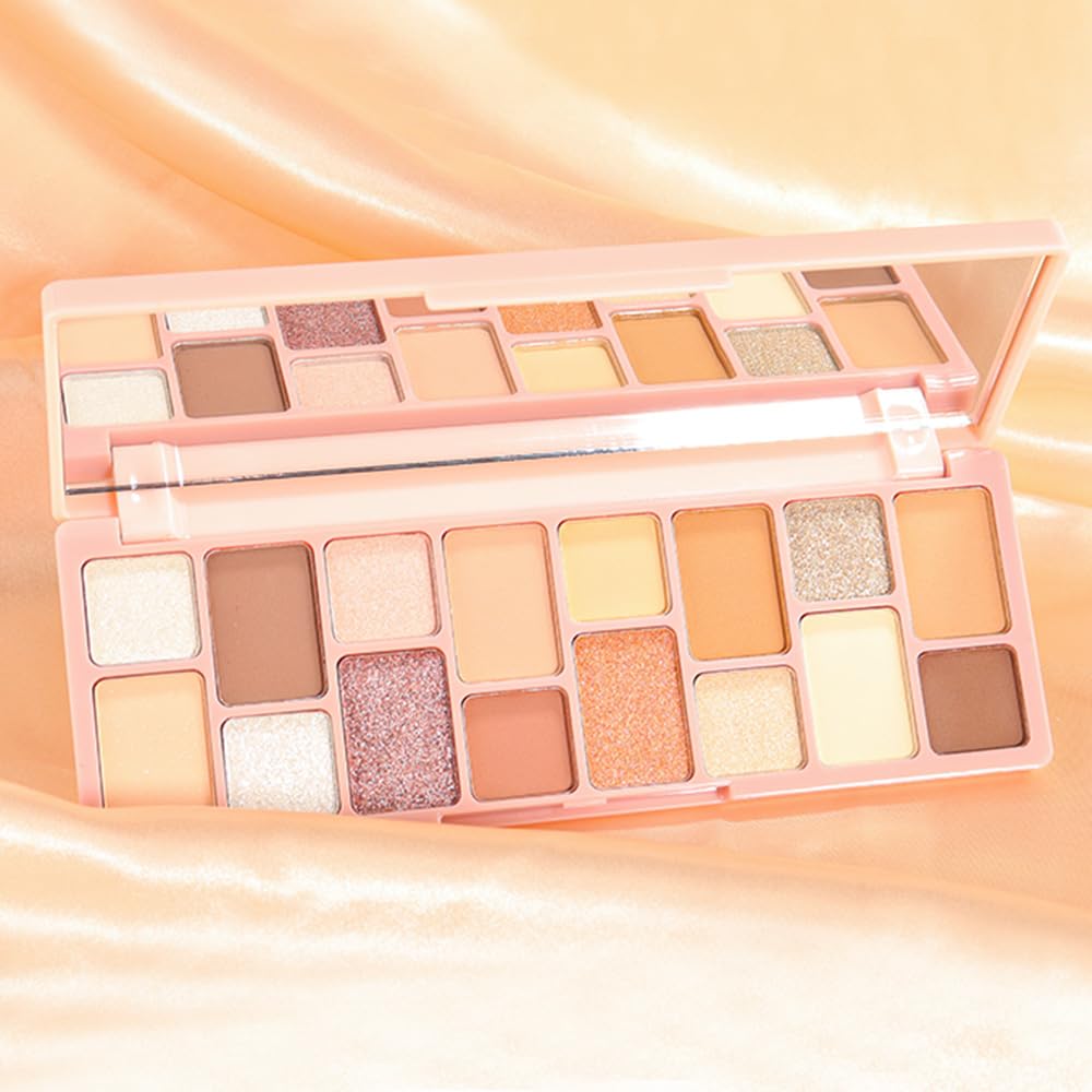 6 Colors Mini Naked Eyeshadow Makeup Palette, Neutral Nude Eye Shadow, Pink&Purple& Brown Matte Make Up Pallet with Mirror Highly Pigmented Long Lasting Waterproof Travel Size Gift Kit (Pink)