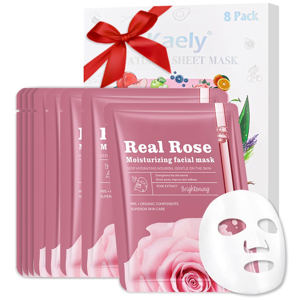 Face Sheet Mask Skincare,Hydrating Spa Face Mask For Sensitive Skin,Moisturize,Nourish for All Skin Types,Natural Skin Care Spa Face Mask for Women Men Girls,Pack of 10