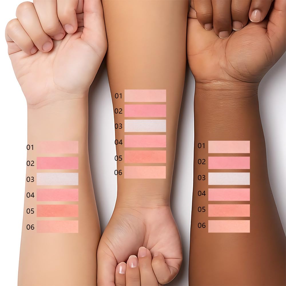 Warm Orange Powder Matte Blush with Mirror – Lightweight Smooth Blendable Baked Blush, Fade & Transfer-Resistant, Natural Matte Finish, Vegan & Cruelty Free, Perfect Makeup Gift for Women #02