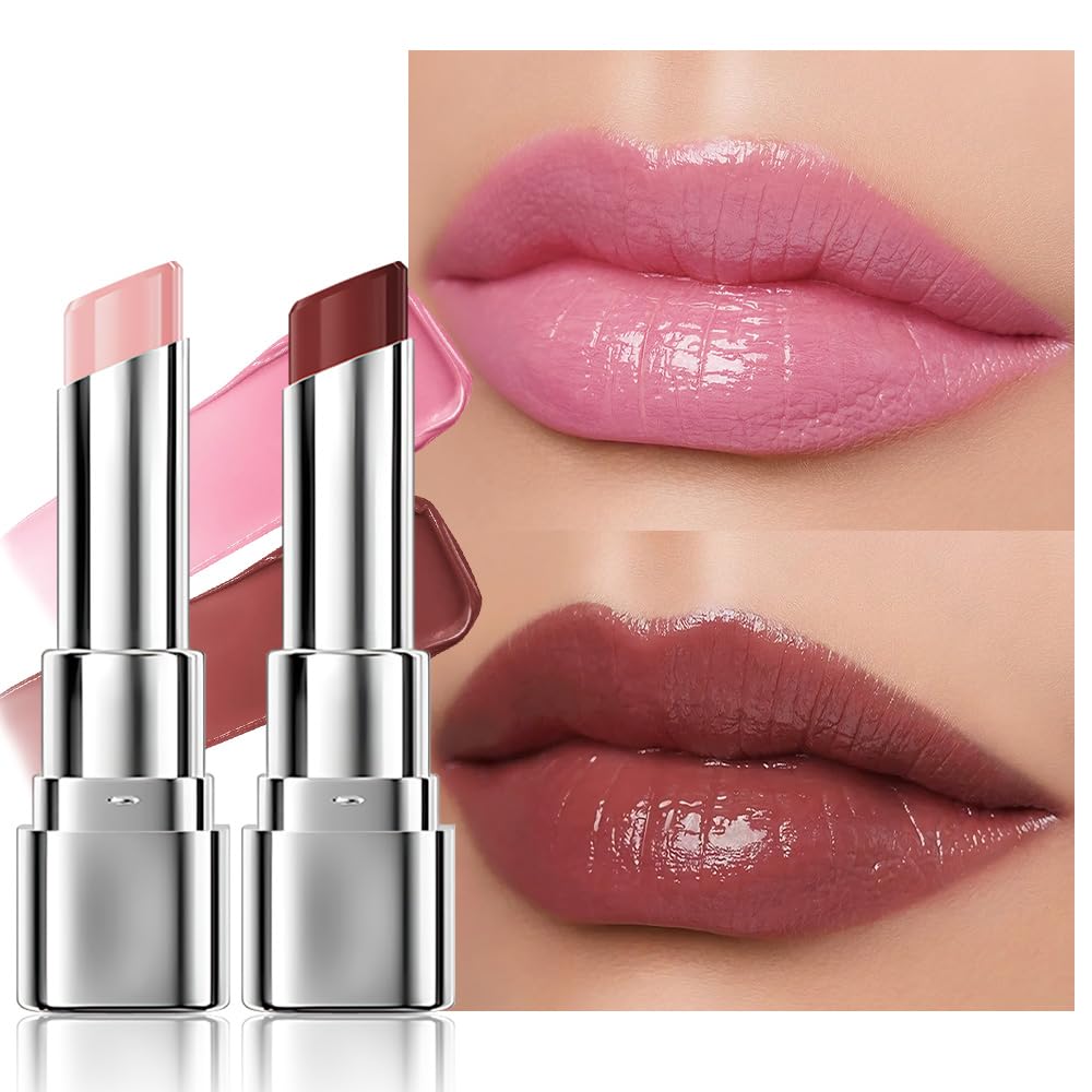 Tinted Lip Balm Moisturizing Lipstick – Soft Pale Pink Sheer Hydrating Lip Color for Dry Lips – Nourishing Lip Balm for All Women with a Subtle Natural Scent (S01 Spring)
