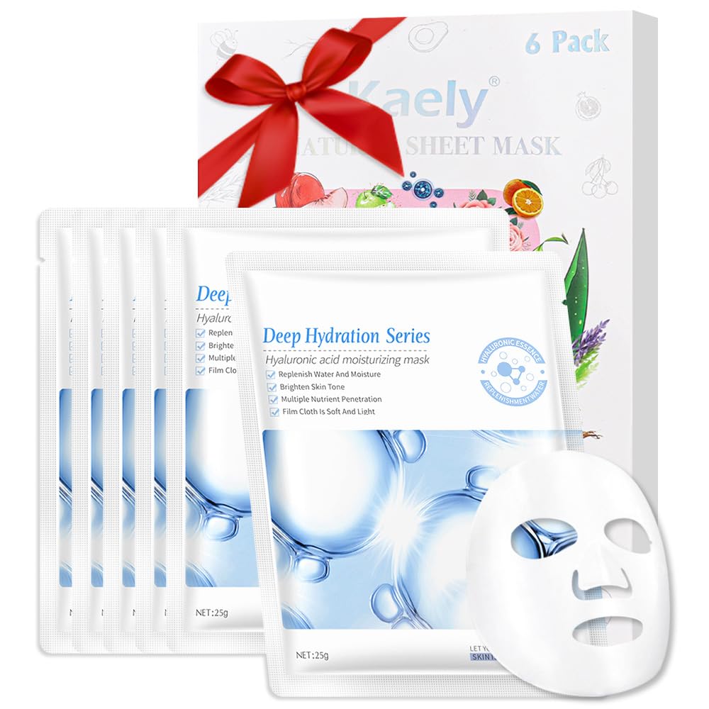 Kaely 10 Pack Variety Sheet Masks,Spa Party Face Masks for Kids Skin Care,Facial Mask Skincare Set Korean,Moisturize,Brighten,Nourish for All Skin Types,Birthday Gifts for Women Men Girls,Set01