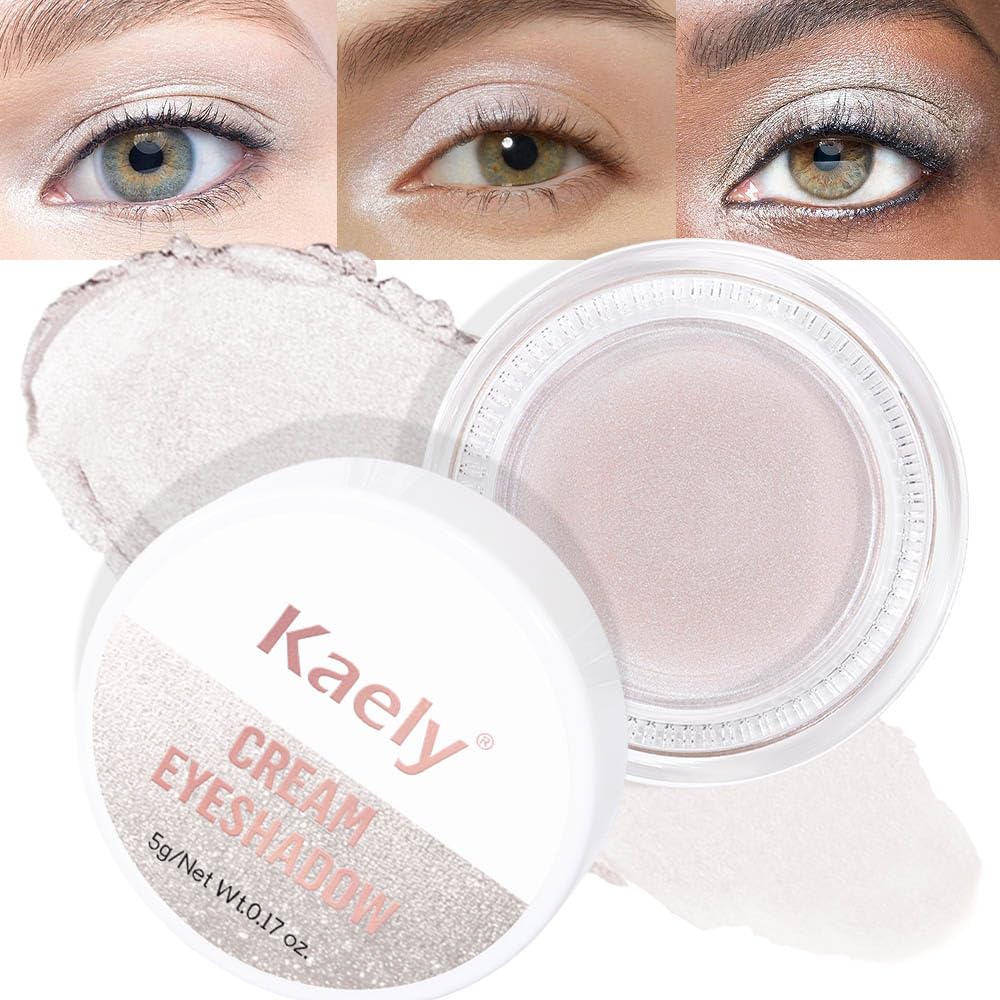 Kaely Cream Single Eyeshadow Makeup, Golden Tan Antique Rose Shimmer Highly Pigmented Monochrome Eye Shadow Pallette, Waterproof Natural Mini Eyeshadow Brightener, sombras en crema para ojos, R02