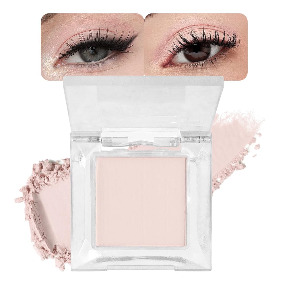 Single Matte Eyeshadow Makeup, Cream to Powder Monochrome Eye Shadow for Older Women, Daily Evening Girls Eyeshadow Palette Gift, sombras para ojos, Mini Vegan Travel Eye, #14