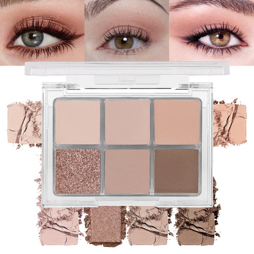 Ten Color Pink Brown Series Matte Eyeshadow Makeup Palette, High-Pigment Eye Shadow, Smooth & Blendable, Everyday Velvety Matte Finish Eye Makeup Looks Box, Vegan & Cruelty-Free, 0.35 Oz 04#