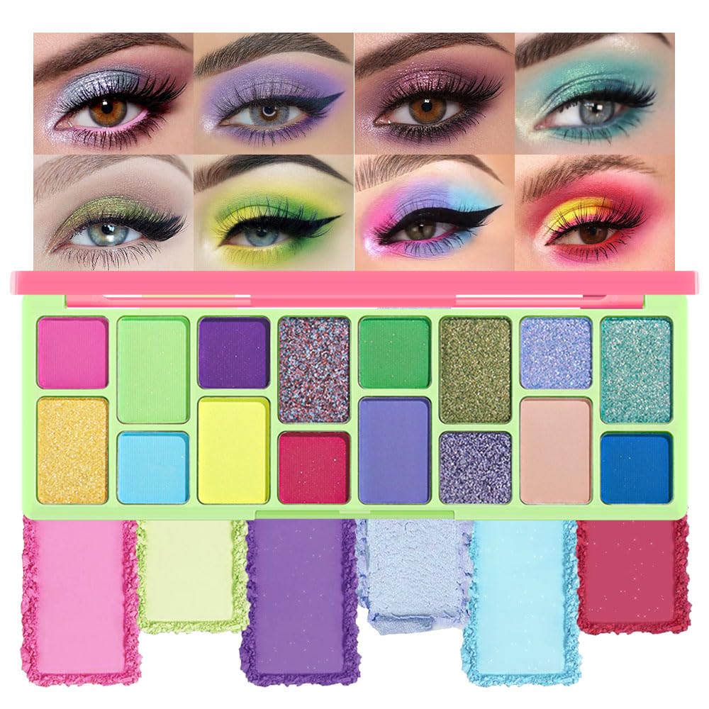6 Colors Mini Naked Eyeshadow Makeup Palette, Neutral Nude Eye Shadow, Pink&Purple& Brown Matte Make Up Pallet with Mirror Highly Pigmented Long Lasting Waterproof Travel Size Gift Kit (Pink)