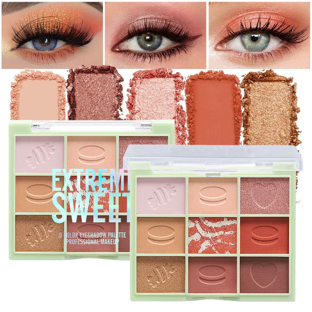 6 Colors Mini Naked Eyeshadow Makeup Palette, Neutral Nude Eye Shadow, Pink&Purple& Brown Matte Make Up Pallet with Mirror Highly Pigmented Long Lasting Waterproof Travel Size Gift Kit (Pink)