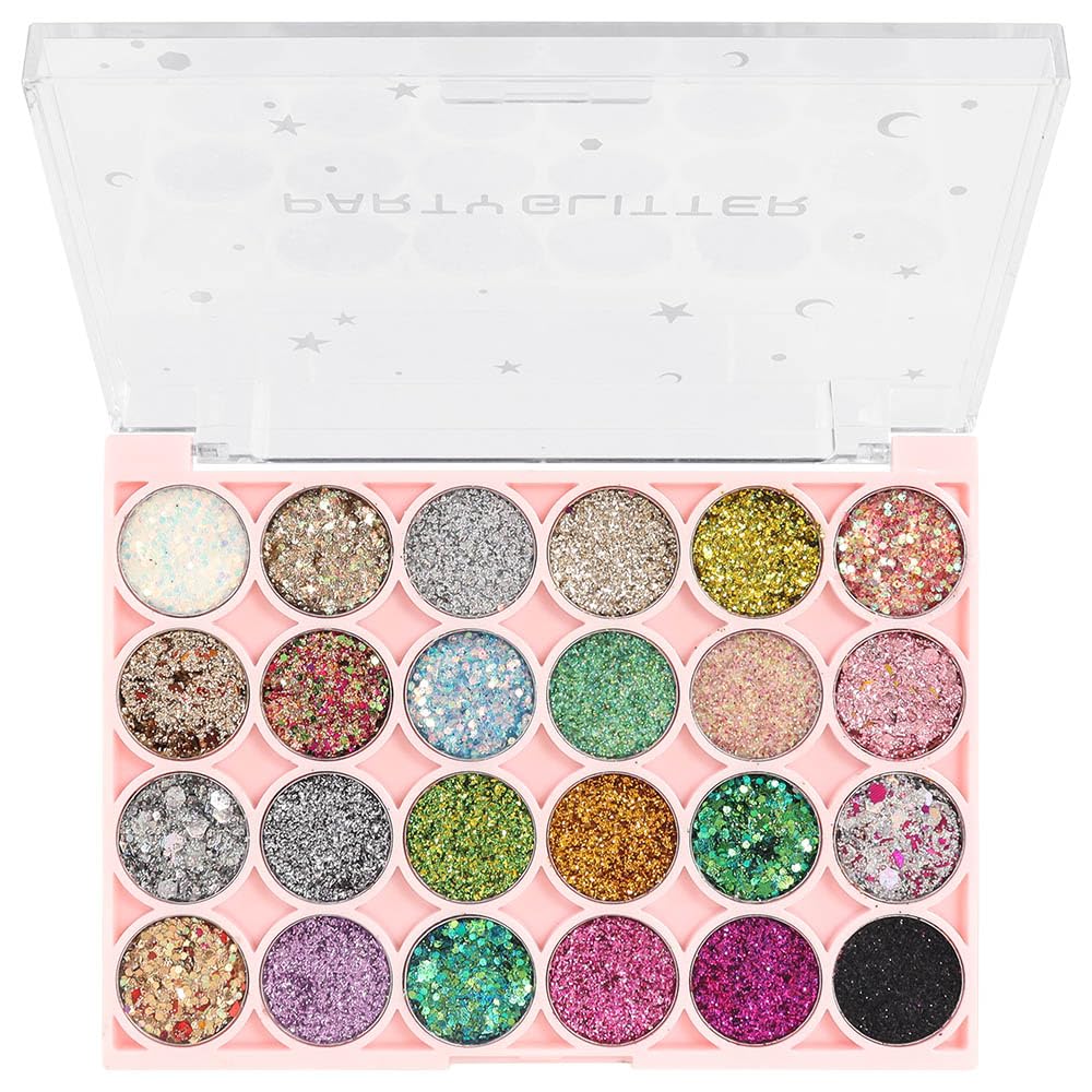 evpct Pearl White Glitter Holographic Iridescent Sparkly Eyeshadow Palette Makeup, White Pink Shimmer Glitter Loose Powder Single Eyeshadow Palette, Chameleon Multichrome Eye shadow Makeup Highlighter