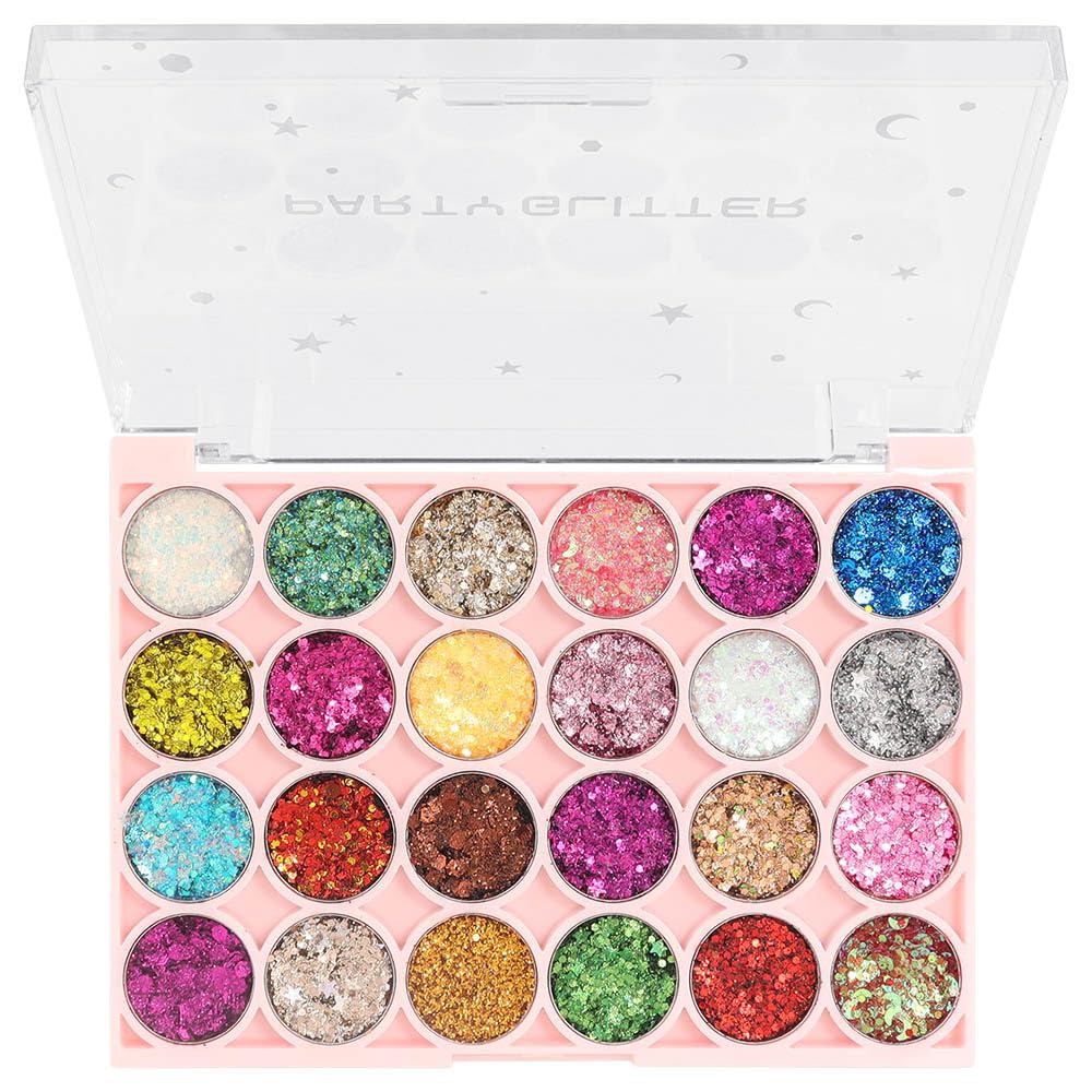 evpct Pearl White Glitter Holographic Iridescent Sparkly Eyeshadow Palette Makeup, White Pink Shimmer Glitter Loose Powder Single Eyeshadow Palette, Chameleon Multichrome Eye shadow Makeup Highlighter