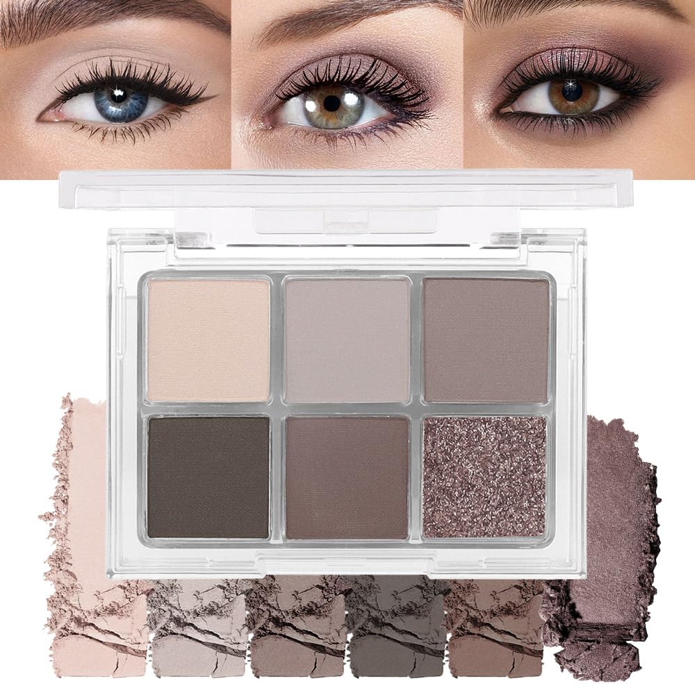 Ten Color Pink Brown Series Matte Eyeshadow Makeup Palette, High-Pigment Eye Shadow, Smooth & Blendable, Everyday Velvety Matte Finish Eye Makeup Looks Box, Vegan & Cruelty-Free, 0.35 Oz 04#