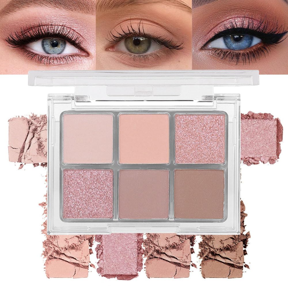 Ten Color Pink Brown Series Matte Eyeshadow Makeup Palette, High-Pigment Eye Shadow, Smooth & Blendable, Everyday Velvety Matte Finish Eye Makeup Looks Box, Vegan & Cruelty-Free, 0.35 Oz 04#