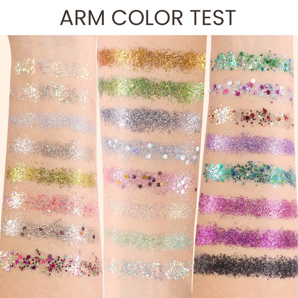 evpct Pearl White Glitter Holographic Iridescent Sparkly Eyeshadow Palette Makeup, White Pink Shimmer Glitter Loose Powder Single Eyeshadow Palette, Chameleon Multichrome Eye shadow Makeup Highlighter