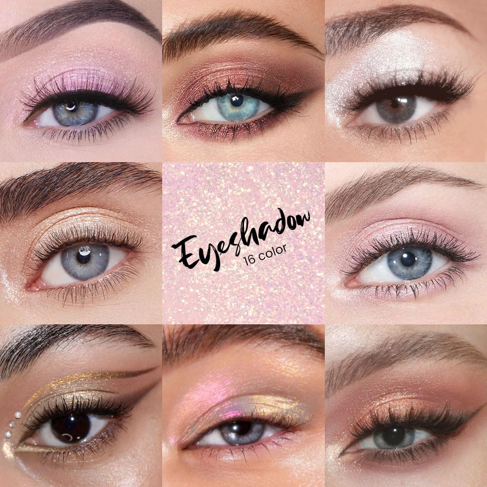 6 Colors Mini Naked Eyeshadow Makeup Palette, Neutral Nude Eye Shadow, Pink&Purple& Brown Matte Make Up Pallet with Mirror Highly Pigmented Long Lasting Waterproof Travel Size Gift Kit (Pink)